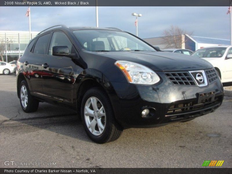 Wicked Black / Black 2008 Nissan Rogue SL AWD