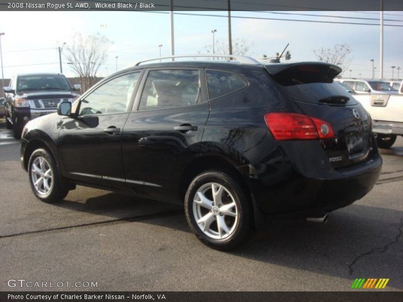 Wicked Black / Black 2008 Nissan Rogue SL AWD