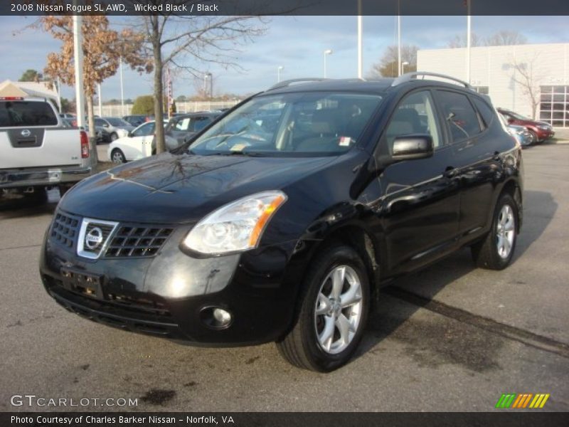 Wicked Black / Black 2008 Nissan Rogue SL AWD