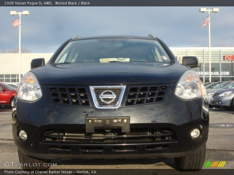 Wicked Black / Black 2008 Nissan Rogue SL AWD