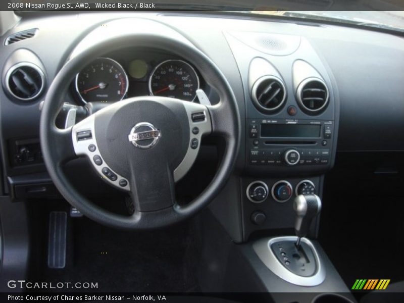 Wicked Black / Black 2008 Nissan Rogue SL AWD