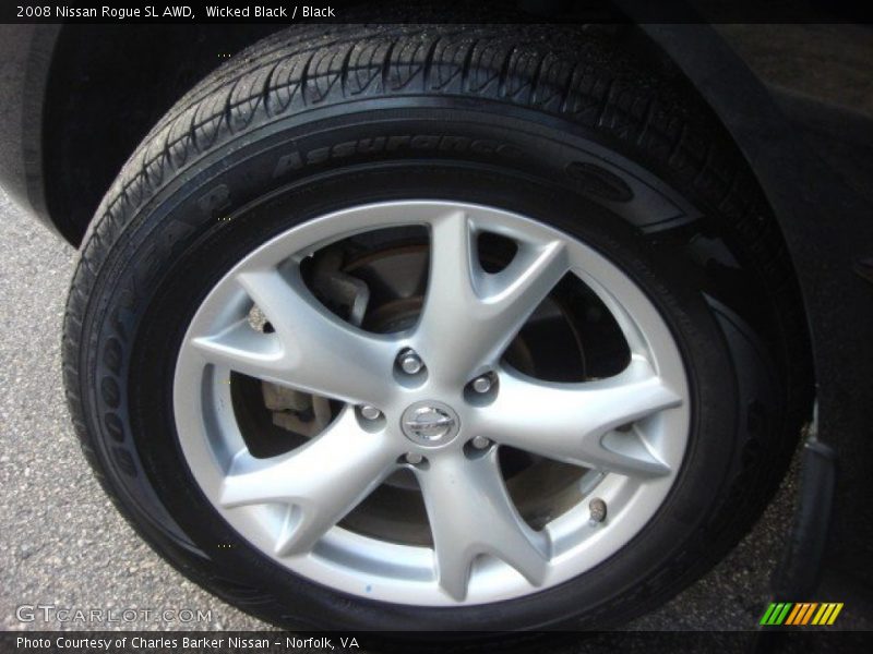 Wicked Black / Black 2008 Nissan Rogue SL AWD