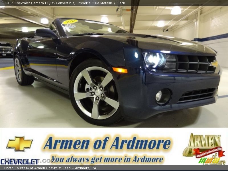 Imperial Blue Metallic / Black 2012 Chevrolet Camaro LT/RS Convertible