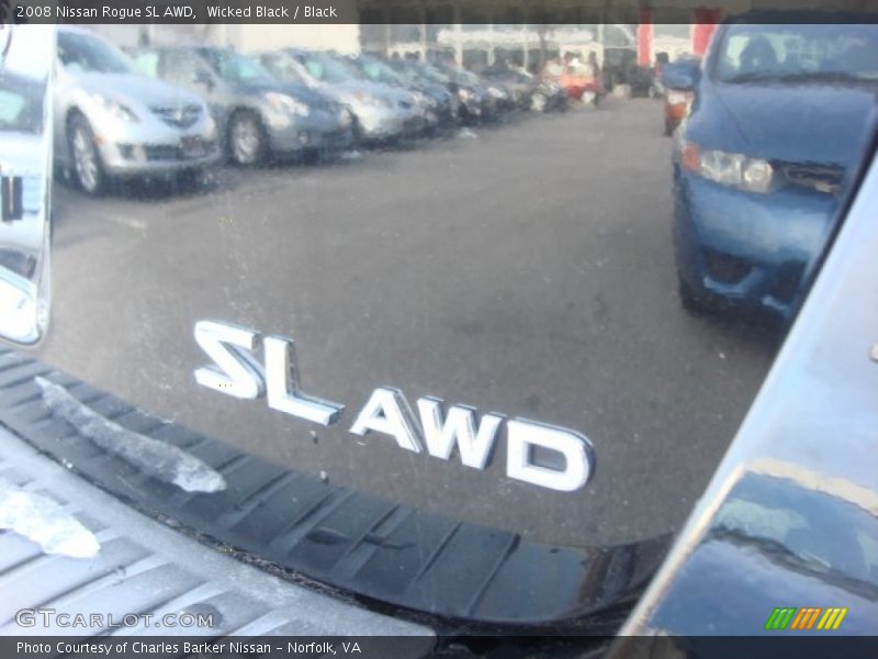 Wicked Black / Black 2008 Nissan Rogue SL AWD
