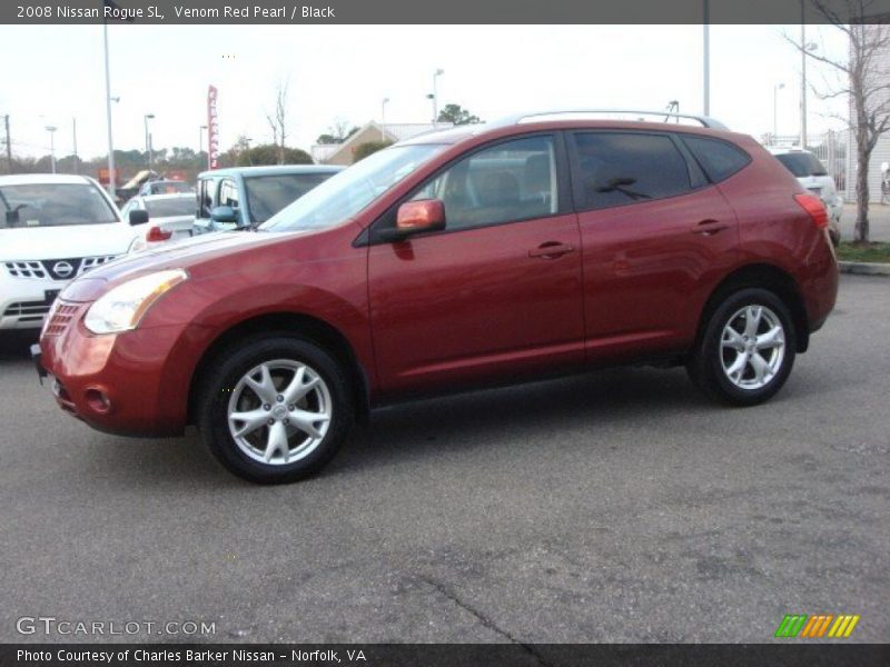 Venom Red Pearl / Black 2008 Nissan Rogue SL