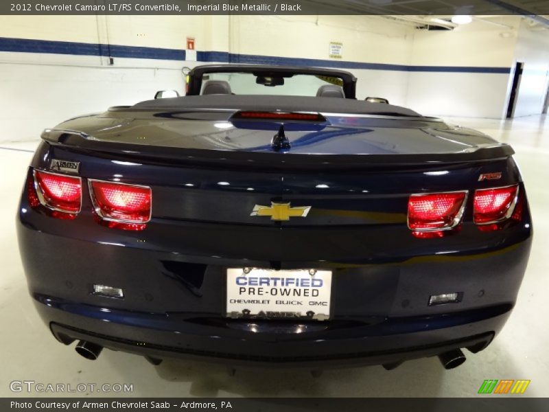 Imperial Blue Metallic / Black 2012 Chevrolet Camaro LT/RS Convertible