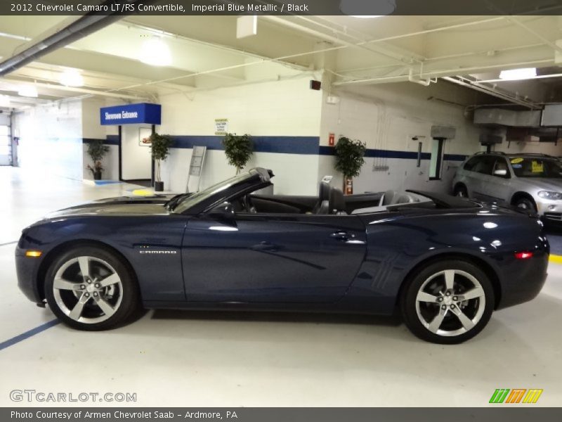 Imperial Blue Metallic / Black 2012 Chevrolet Camaro LT/RS Convertible