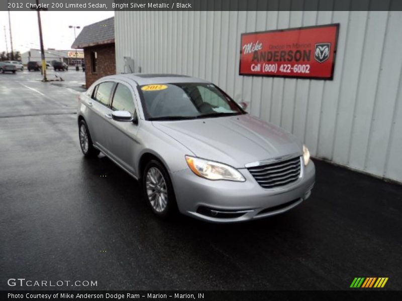 Bright Silver Metallic / Black 2012 Chrysler 200 Limited Sedan
