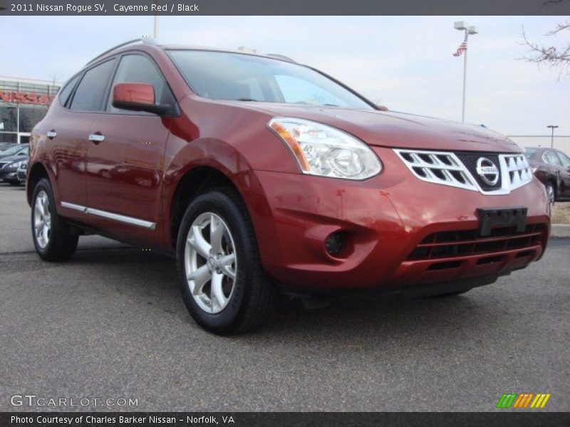 Cayenne Red / Black 2011 Nissan Rogue SV