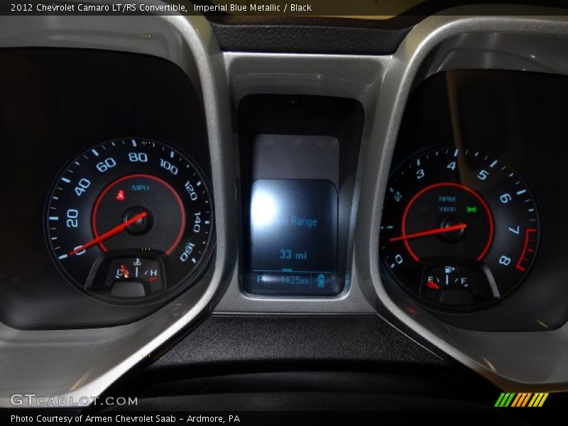 Imperial Blue Metallic / Black 2012 Chevrolet Camaro LT/RS Convertible