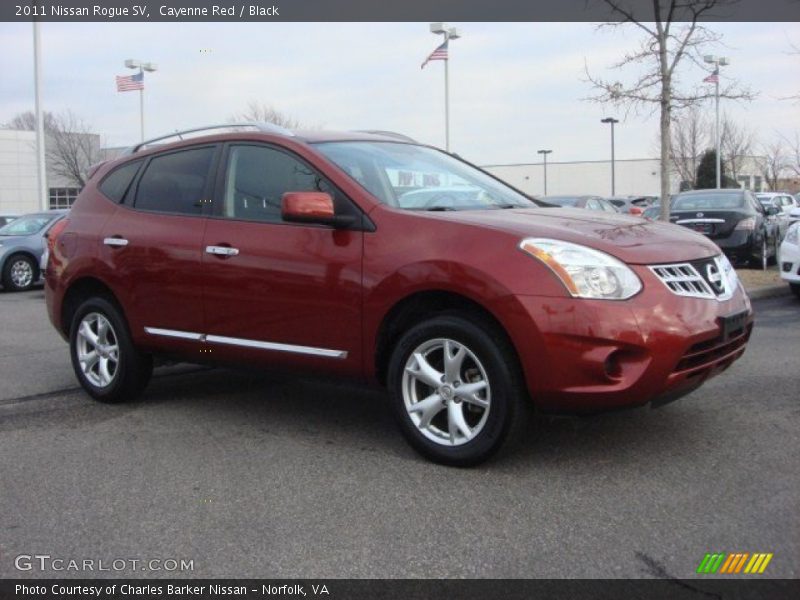 Cayenne Red / Black 2011 Nissan Rogue SV