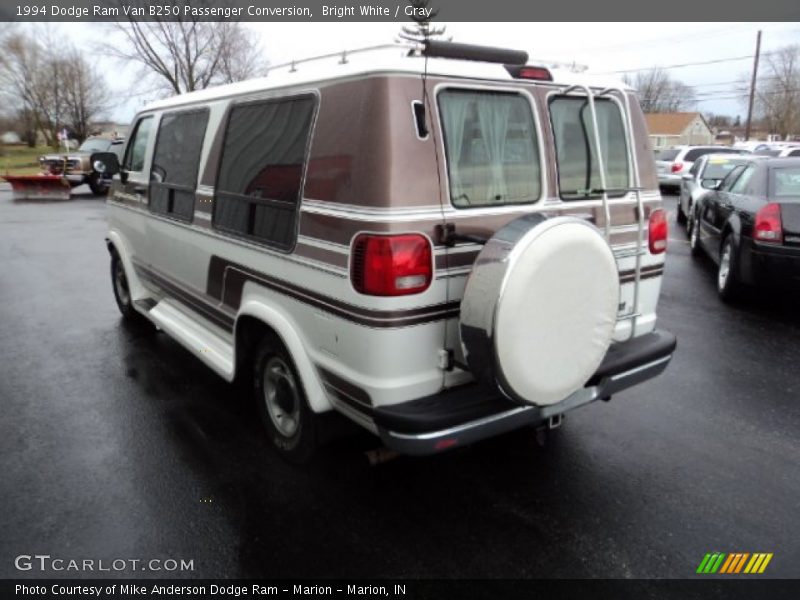 Bright White / Gray 1994 Dodge Ram Van B250 Passenger Conversion