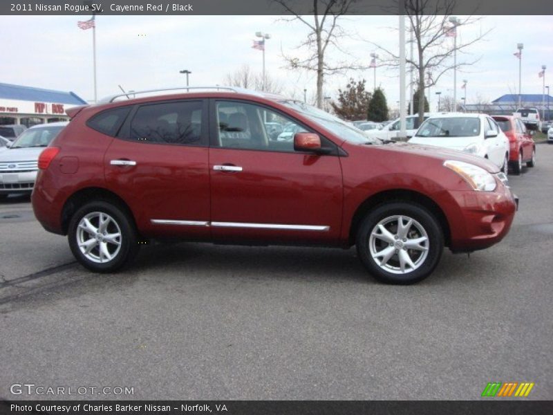 Cayenne Red / Black 2011 Nissan Rogue SV