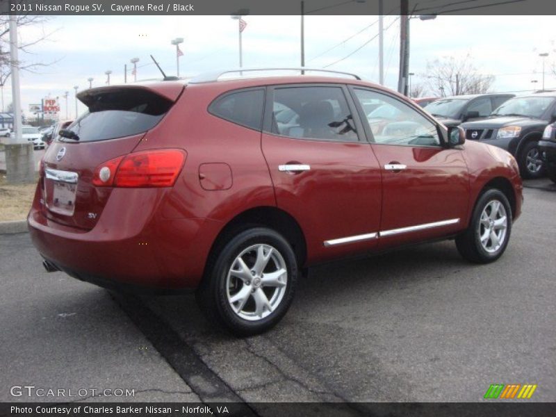 Cayenne Red / Black 2011 Nissan Rogue SV