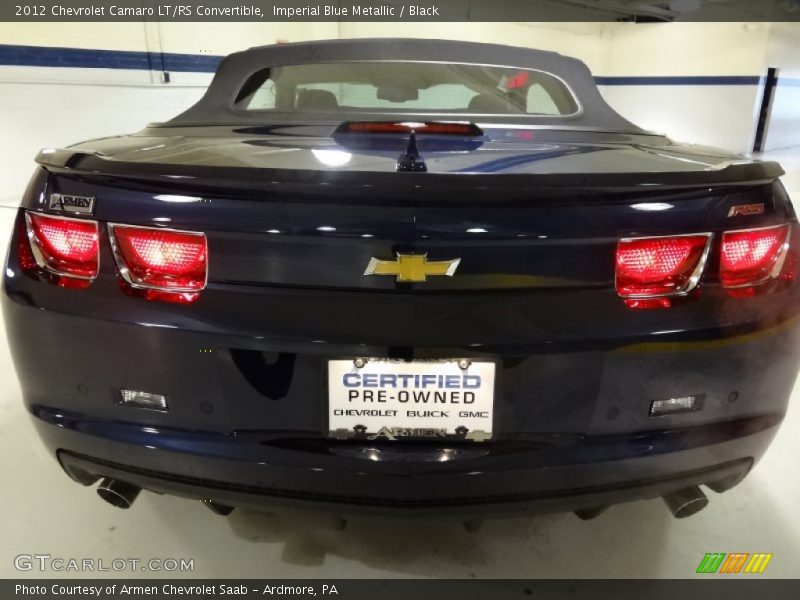 Imperial Blue Metallic / Black 2012 Chevrolet Camaro LT/RS Convertible