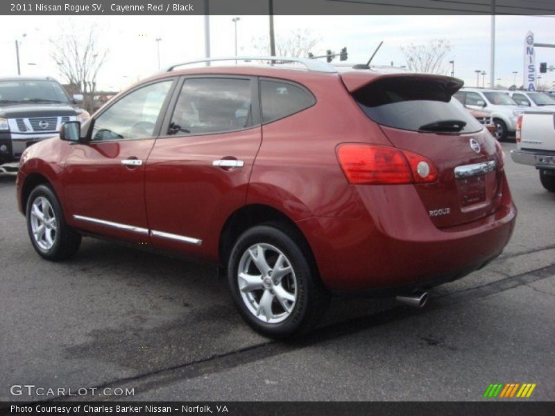 Cayenne Red / Black 2011 Nissan Rogue SV