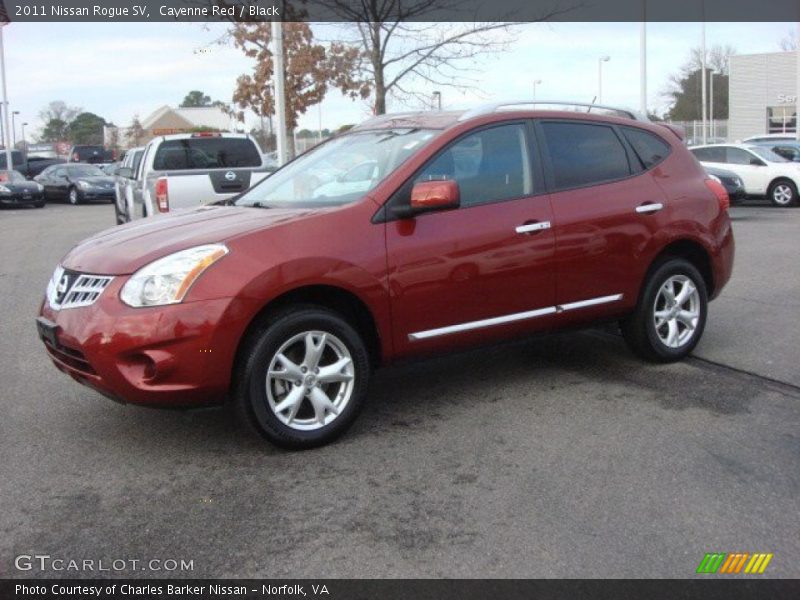Cayenne Red / Black 2011 Nissan Rogue SV