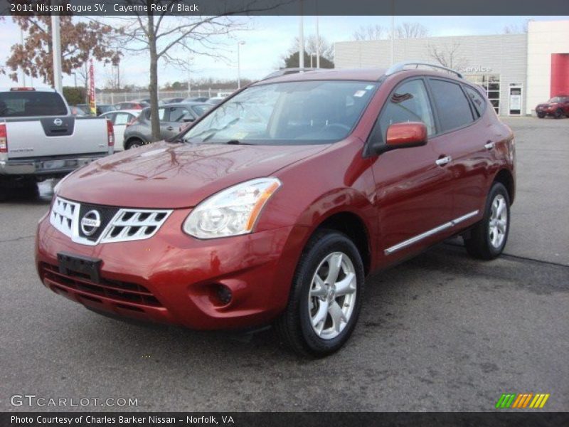 Cayenne Red / Black 2011 Nissan Rogue SV