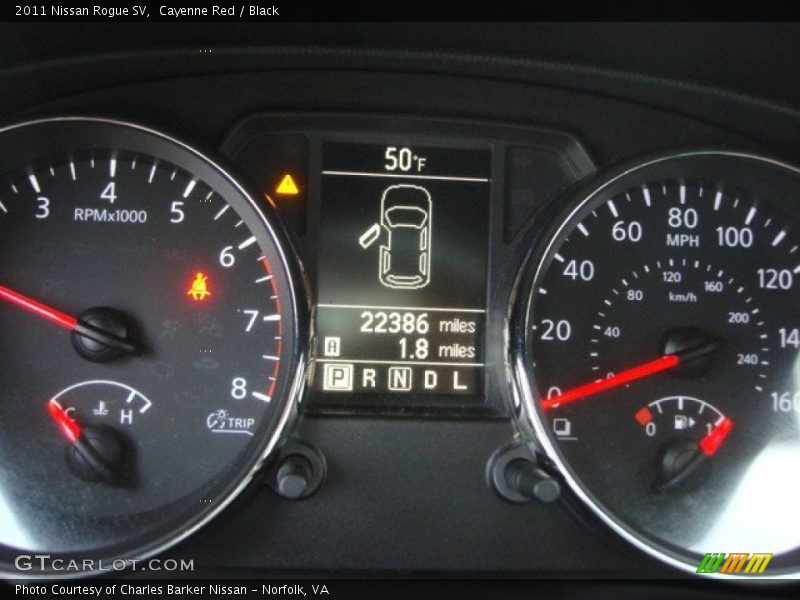 Cayenne Red / Black 2011 Nissan Rogue SV