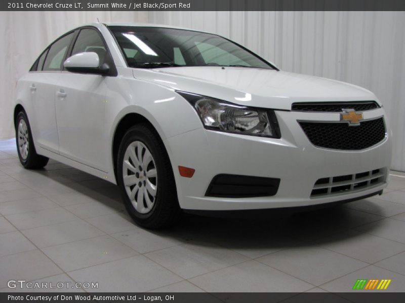 Summit White / Jet Black/Sport Red 2011 Chevrolet Cruze LT