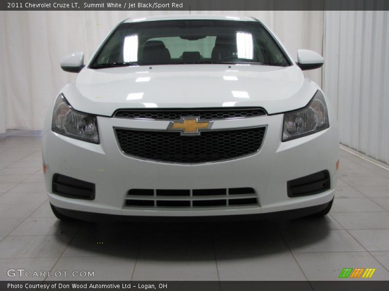 Summit White / Jet Black/Sport Red 2011 Chevrolet Cruze LT