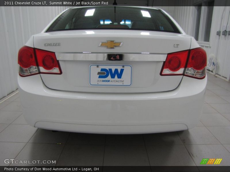 Summit White / Jet Black/Sport Red 2011 Chevrolet Cruze LT
