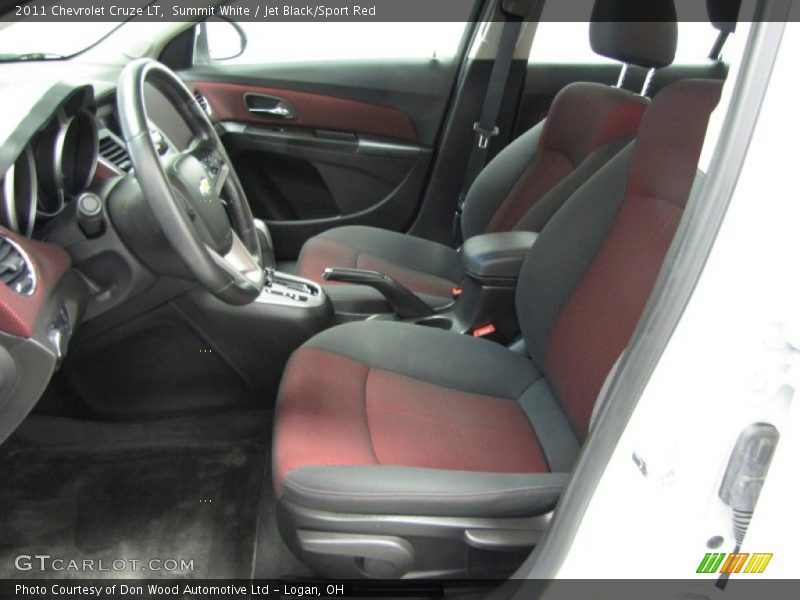 Summit White / Jet Black/Sport Red 2011 Chevrolet Cruze LT