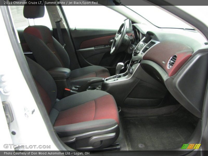 Summit White / Jet Black/Sport Red 2011 Chevrolet Cruze LT