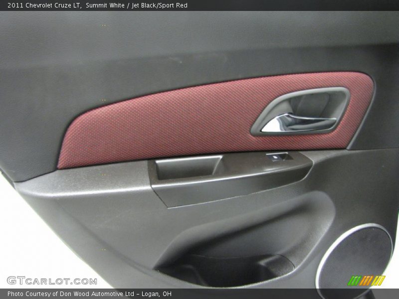 Summit White / Jet Black/Sport Red 2011 Chevrolet Cruze LT