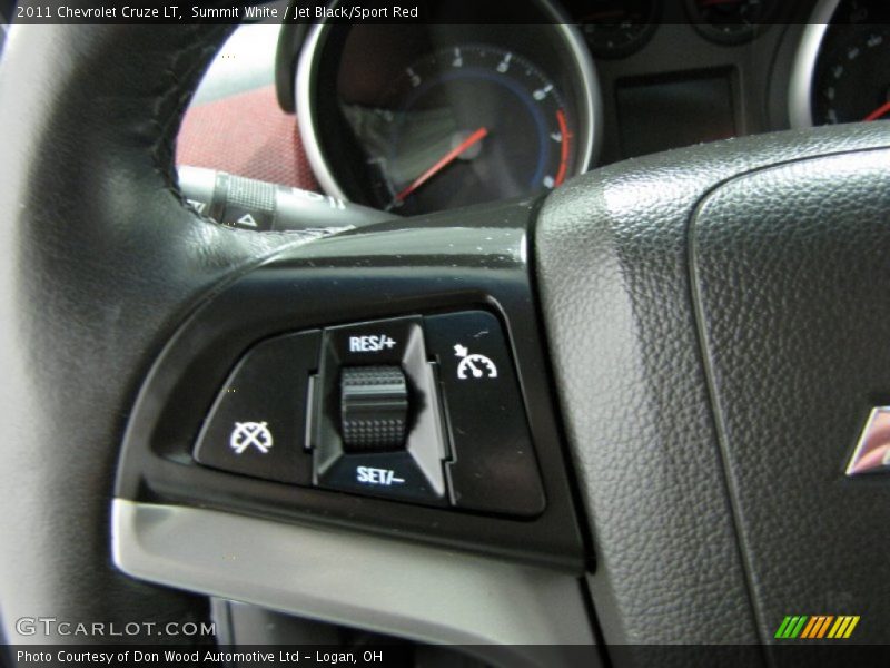 Summit White / Jet Black/Sport Red 2011 Chevrolet Cruze LT