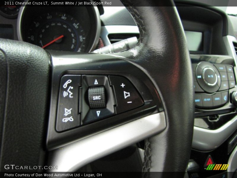 Summit White / Jet Black/Sport Red 2011 Chevrolet Cruze LT