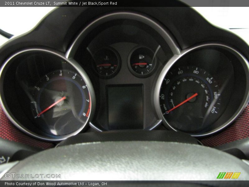 Summit White / Jet Black/Sport Red 2011 Chevrolet Cruze LT