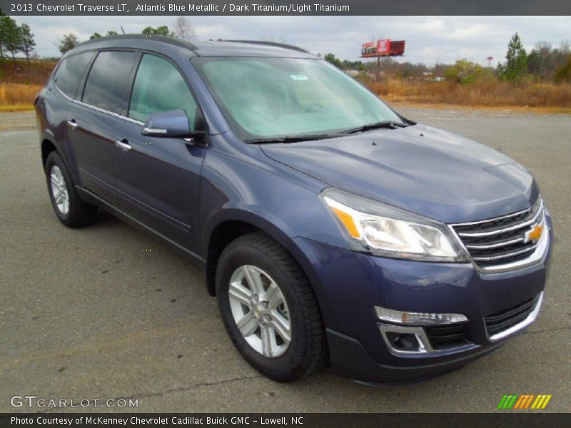 Atlantis Blue Metallic / Dark Titanium/Light Titanium 2013 Chevrolet Traverse LT