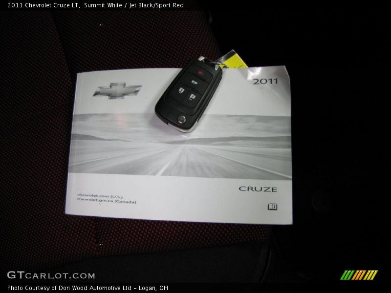Summit White / Jet Black/Sport Red 2011 Chevrolet Cruze LT