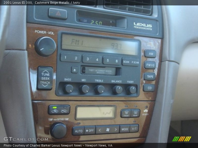 Controls of 2001 ES 300