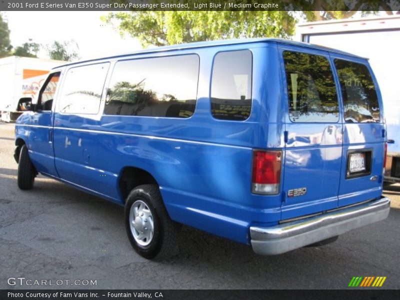 Light Blue / Medium Graphite 2001 Ford E Series Van E350 Super Duty Passenger Extended
