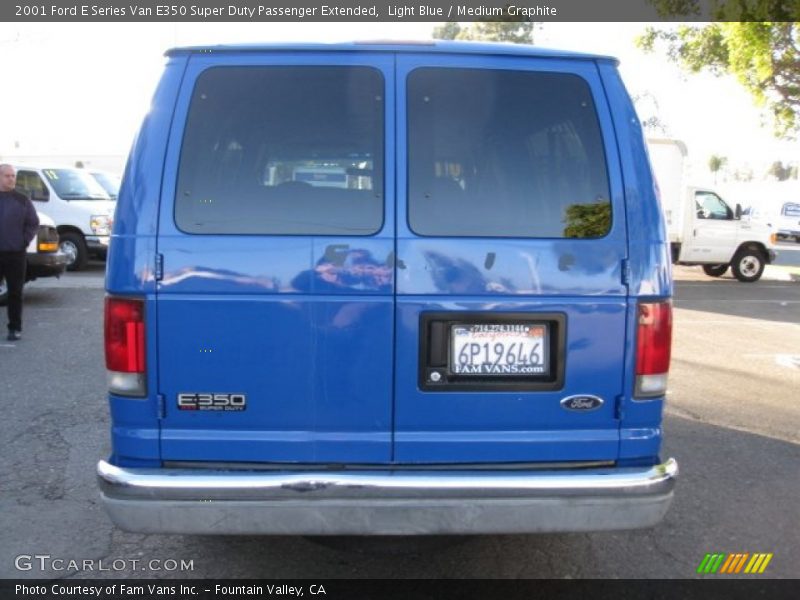 Light Blue / Medium Graphite 2001 Ford E Series Van E350 Super Duty Passenger Extended