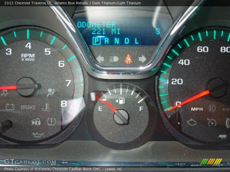Atlantis Blue Metallic / Dark Titanium/Light Titanium 2013 Chevrolet Traverse LT