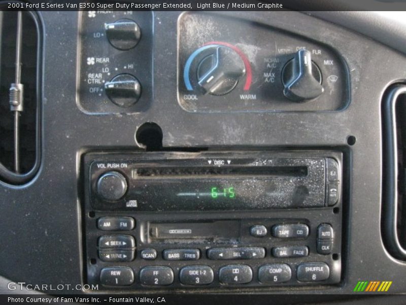 Light Blue / Medium Graphite 2001 Ford E Series Van E350 Super Duty Passenger Extended
