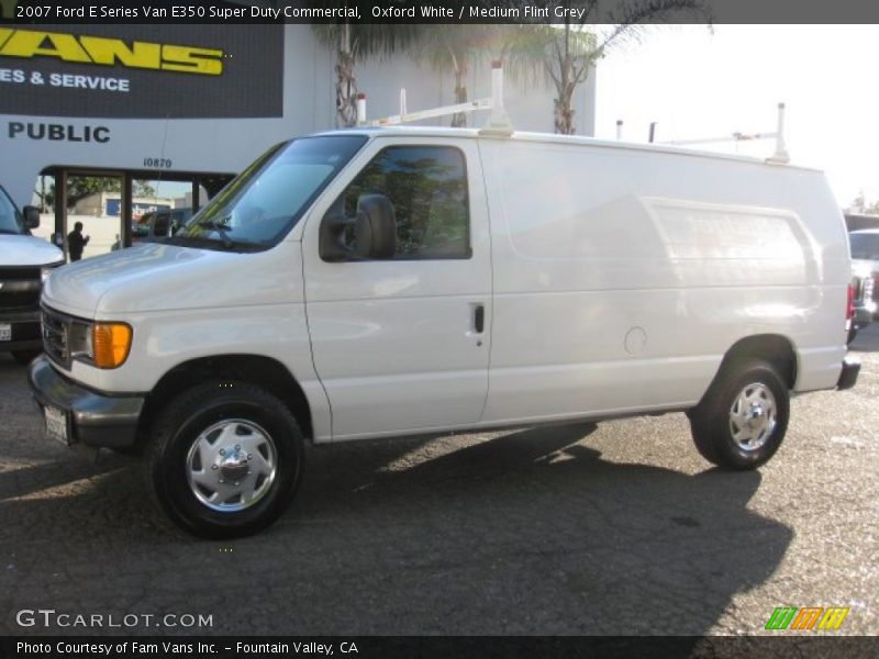 Oxford White / Medium Flint Grey 2007 Ford E Series Van E350 Super Duty Commercial