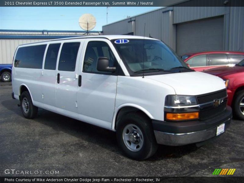 Summit White / Neutral 2011 Chevrolet Express LT 3500 Extended Passenger Van