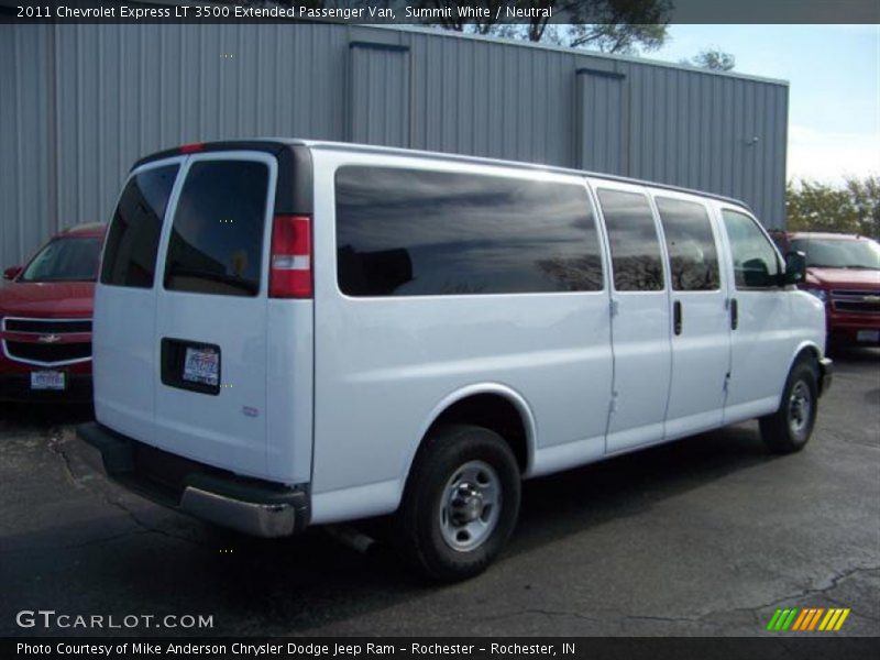 Summit White / Neutral 2011 Chevrolet Express LT 3500 Extended Passenger Van
