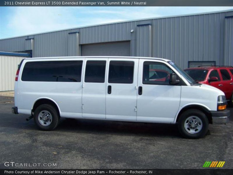 Summit White / Neutral 2011 Chevrolet Express LT 3500 Extended Passenger Van