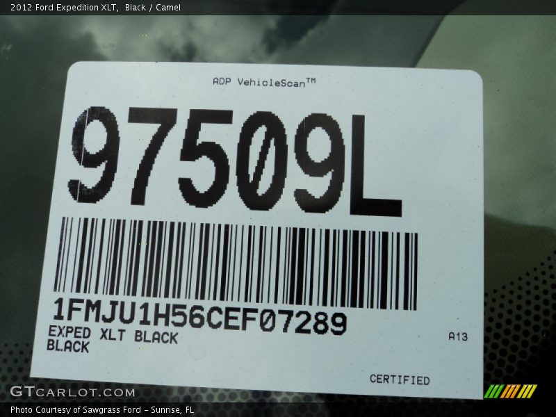 Black / Camel 2012 Ford Expedition XLT