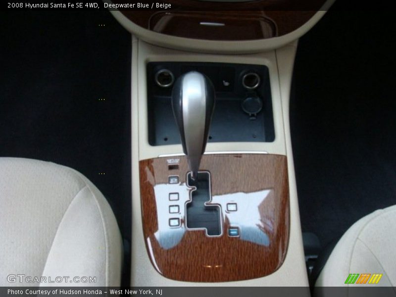 Deepwater Blue / Beige 2008 Hyundai Santa Fe SE 4WD