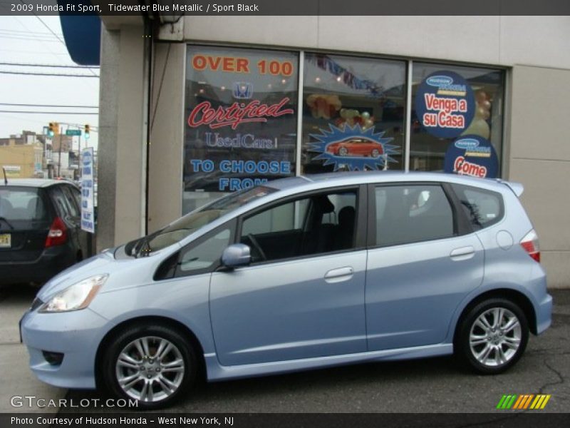 Tidewater Blue Metallic / Sport Black 2009 Honda Fit Sport