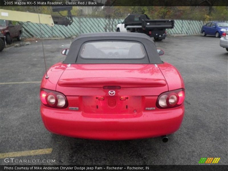 Classic Red / Black 2005 Mazda MX-5 Miata Roadster