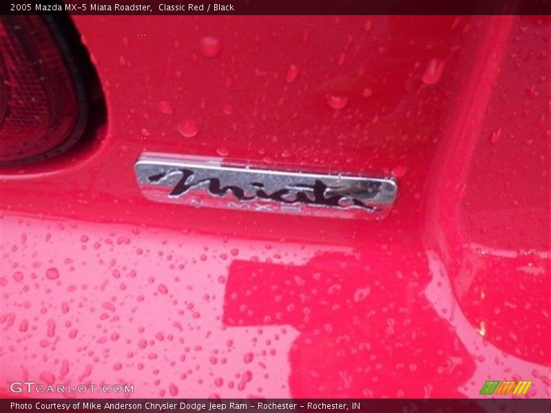 Classic Red / Black 2005 Mazda MX-5 Miata Roadster