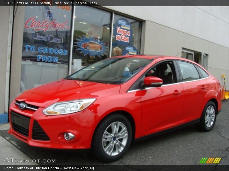 Race Red / Charcoal Black 2012 Ford Focus SEL Sedan