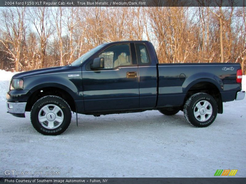 True Blue Metallic / Medium/Dark Flint 2004 Ford F150 XLT Regular Cab 4x4